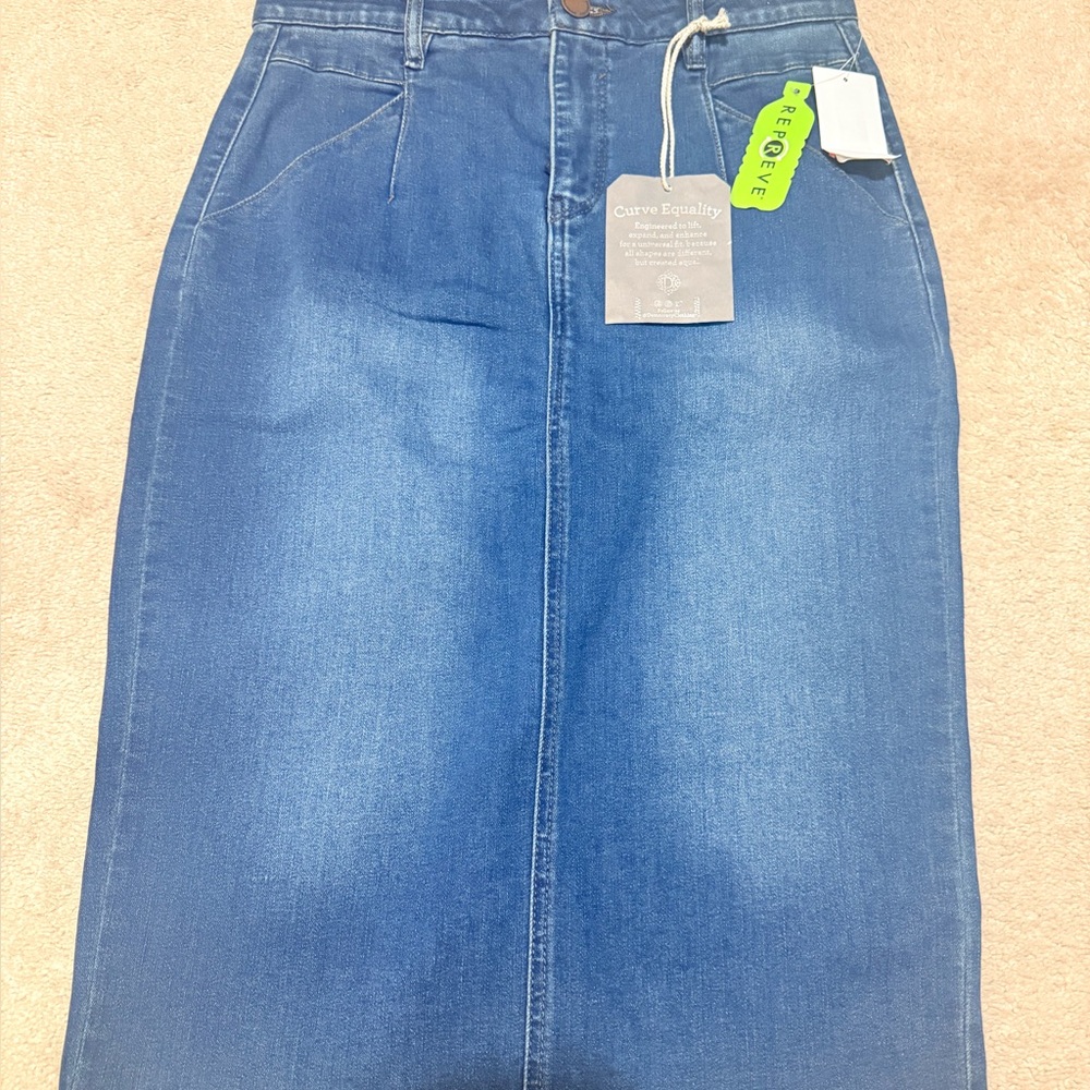 💙Democracy Ab Technology✨💫 Curve Equality 🟰 Denim Skirt